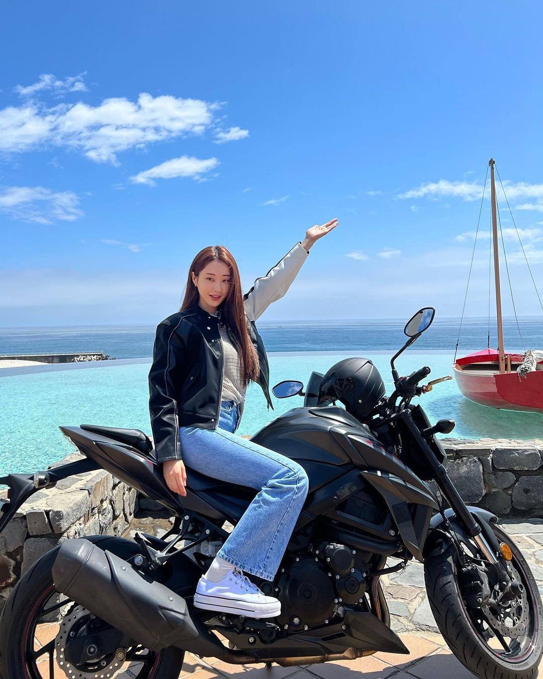 힙한 시크템 레이싱자켓🖤🏍️ 이미지5