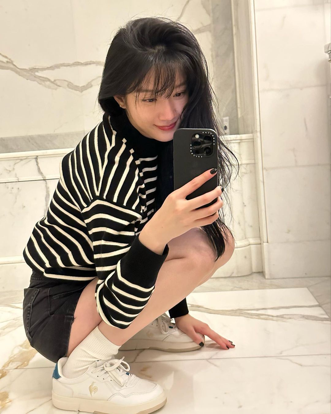 깔끔 담백🤍🖤스트라이프 긴팔 이미지