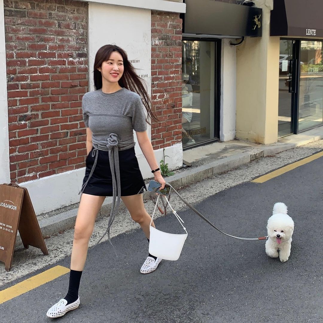 활용도 좋은 회색 반팔티룩🩶 이미지9