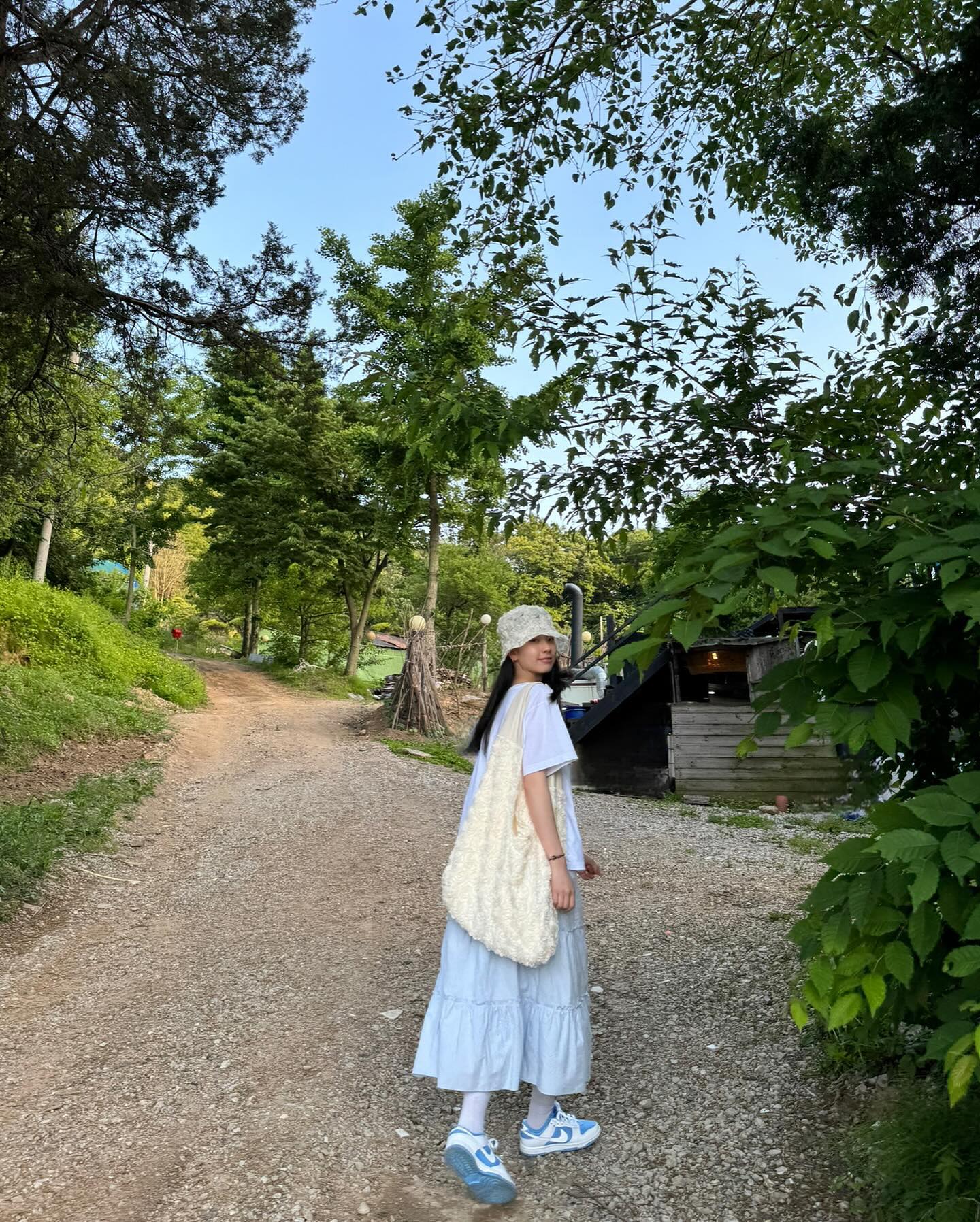 여름 러블리템☁️화이트 롱 스커트 이미지6