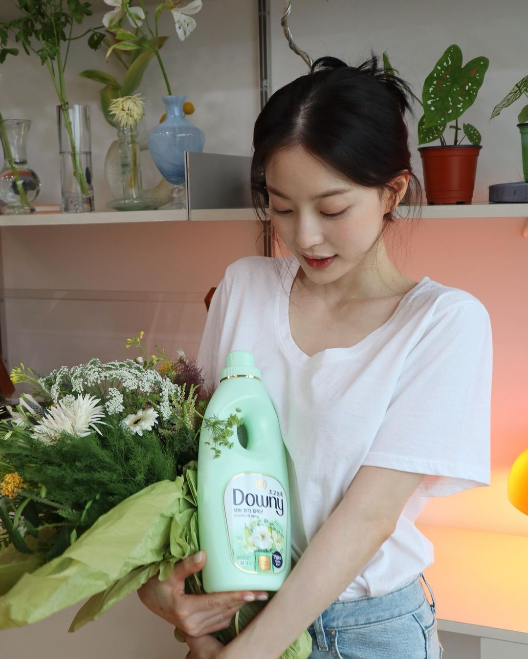 흰 무지티에 청바지만 기억해🤍💙 이미지