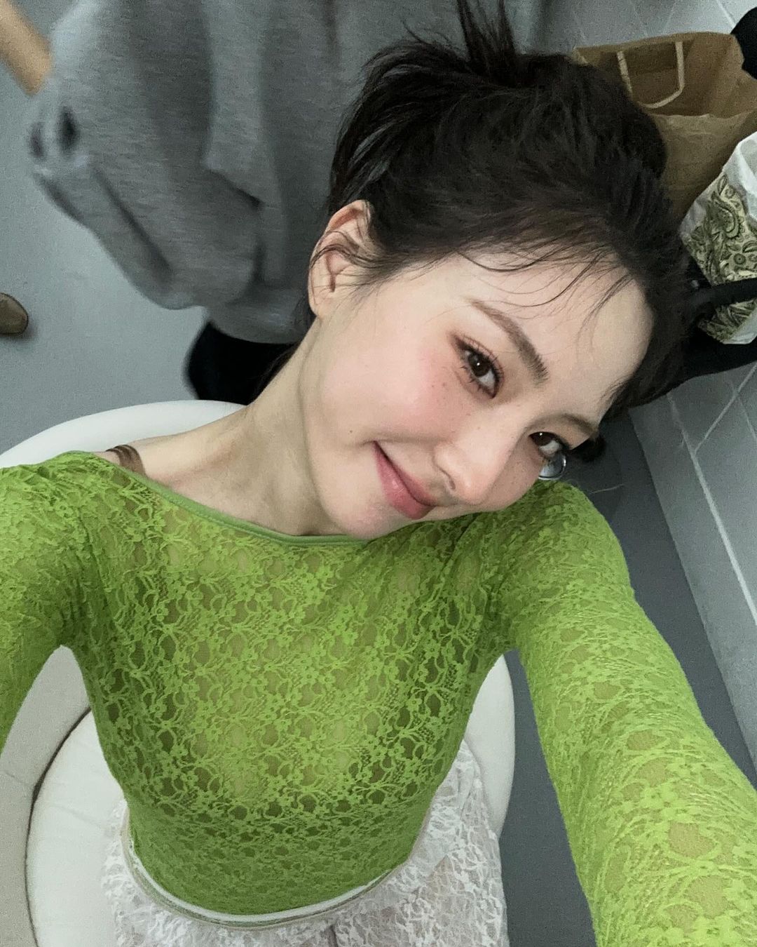 여리여리 러블리 레이스탑🤍💚 이미지