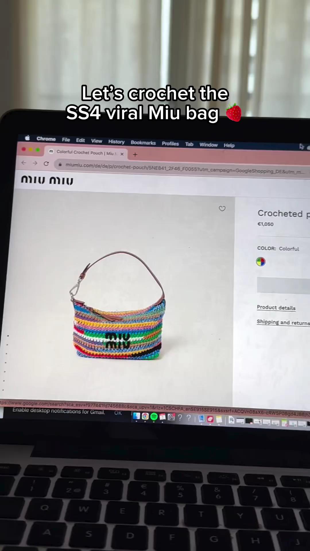 크로셰로 미우미우백 따라하기🧶 이미지"