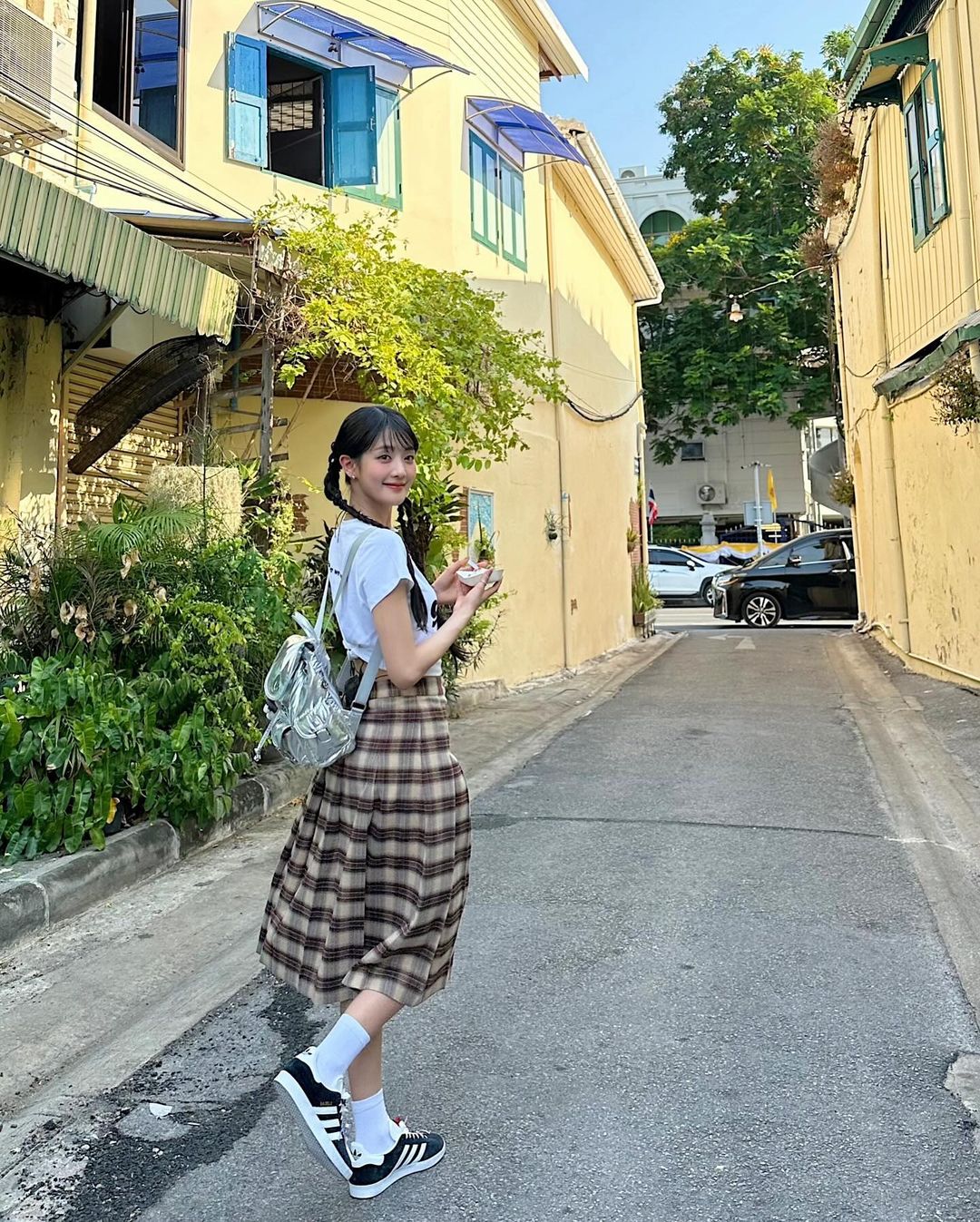 여름 러블리룩🧡🤎체크스커트 이미지