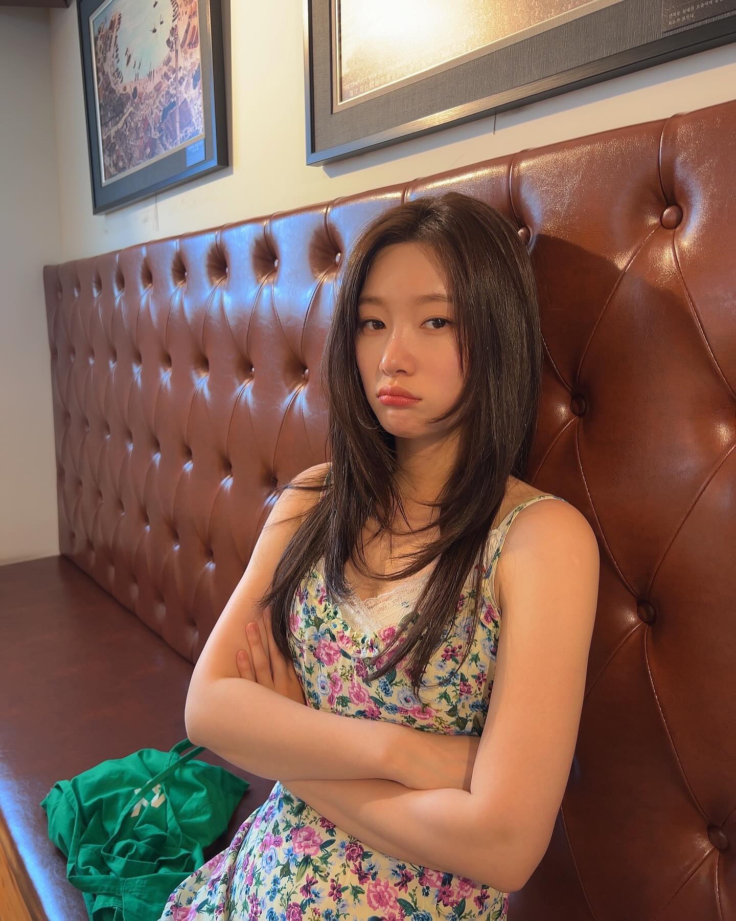 꾸안꾸 무드엔 에코백💚🛍️정채연 이미지