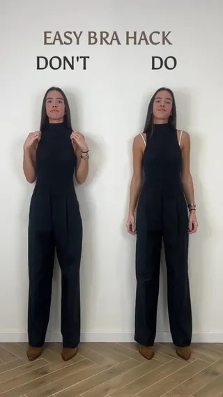 언더웨어 끈 숨기는 꿀팁🍯🖤
목이 답답하지 않게 스트랩을 길게 조절한 후 시도해 보세요!✔️
이미지