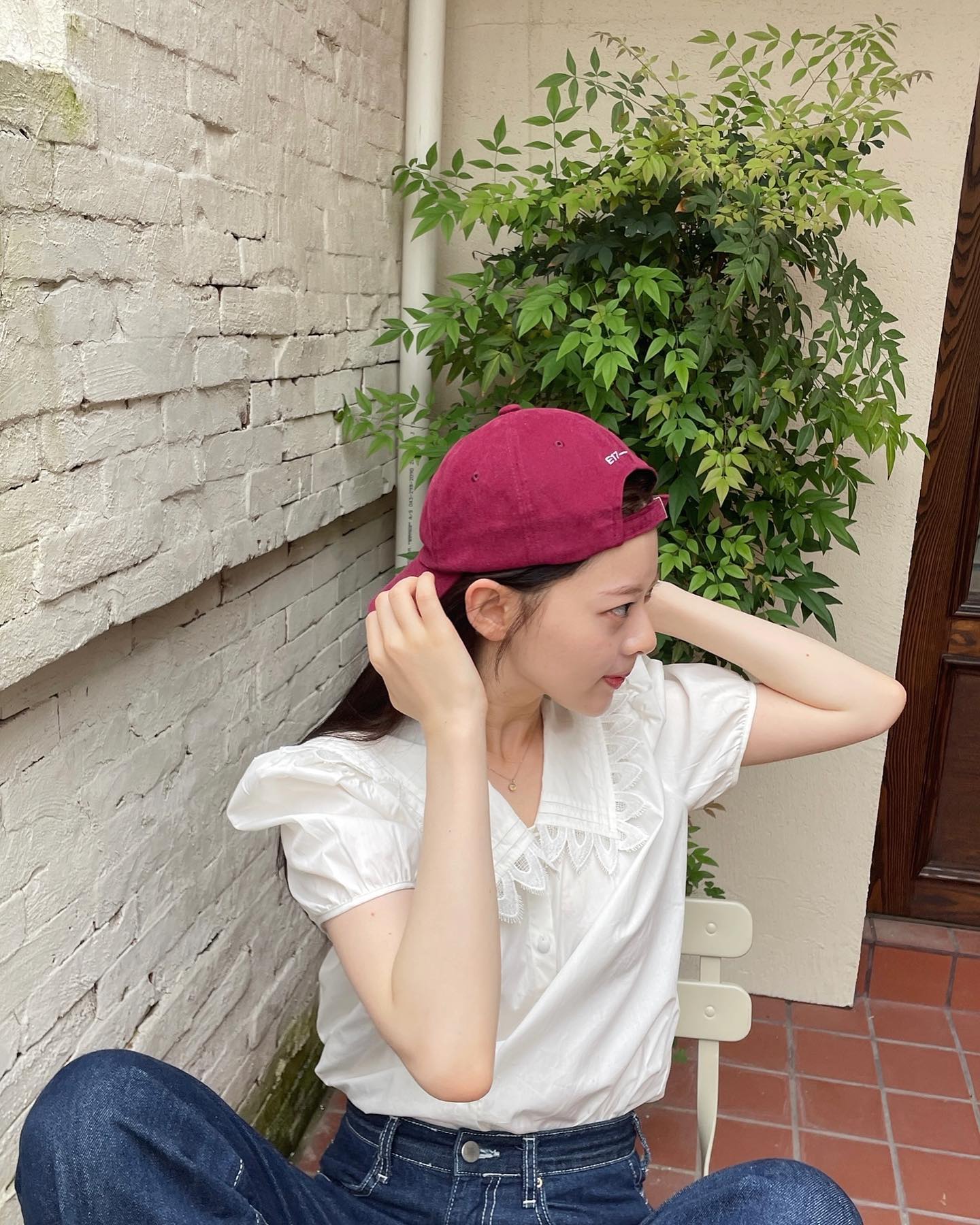 주말 데이트🤍흰 블라우스&데님 이미지2
