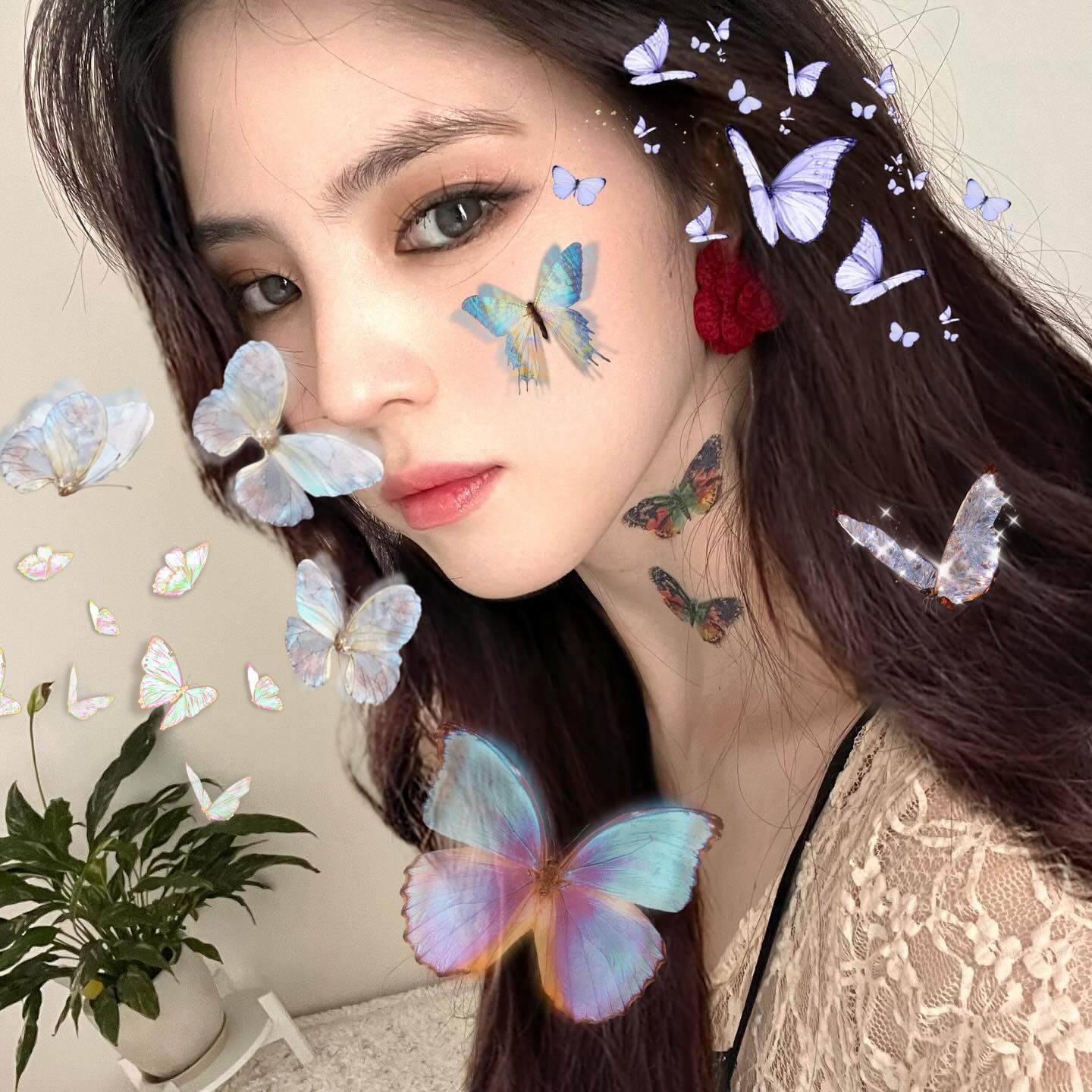 요즘 셀카 트렌드는🦋🩷@스꾸 이미지