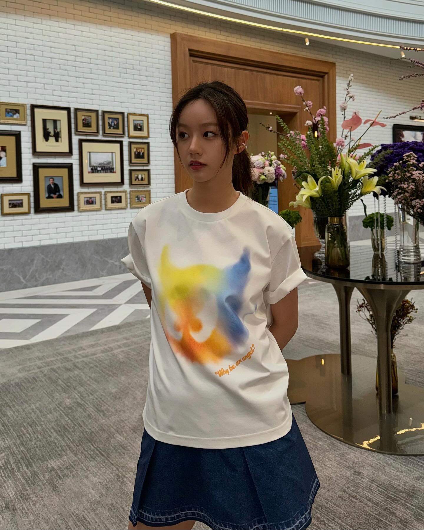 박시한 티는👚❤️힙하게 빼서 입기 이미지