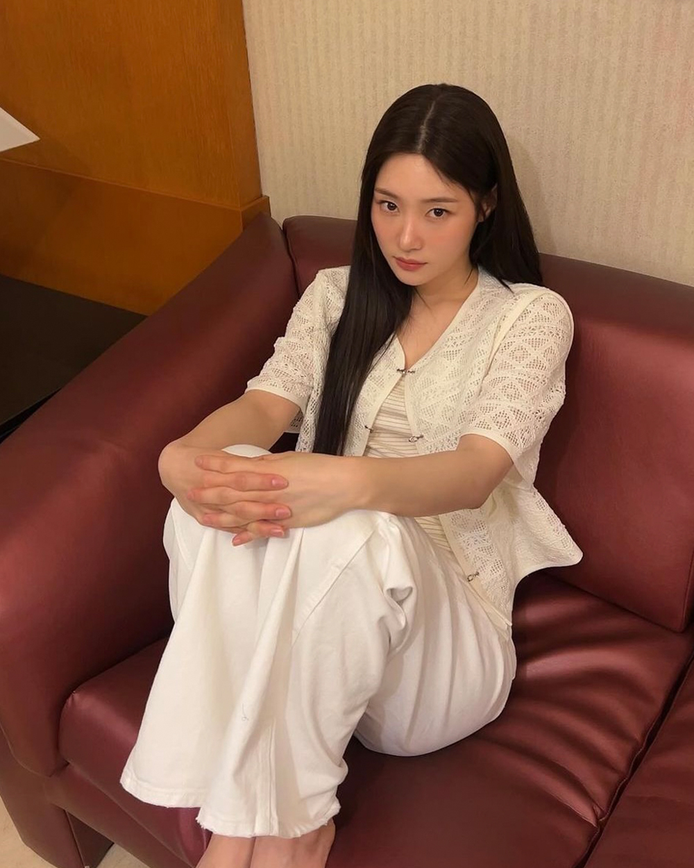 고급진 핏🤍✨레이스 반팔자켓룩 이미지