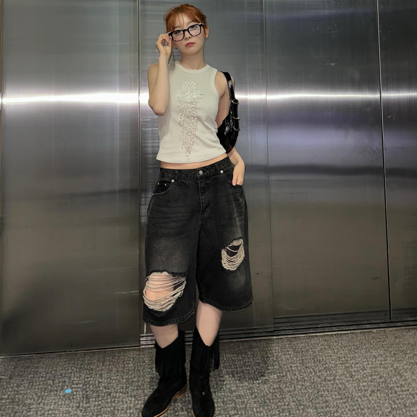 돌아온 반윤희 핏🫢👖버뮤다데님 이미지