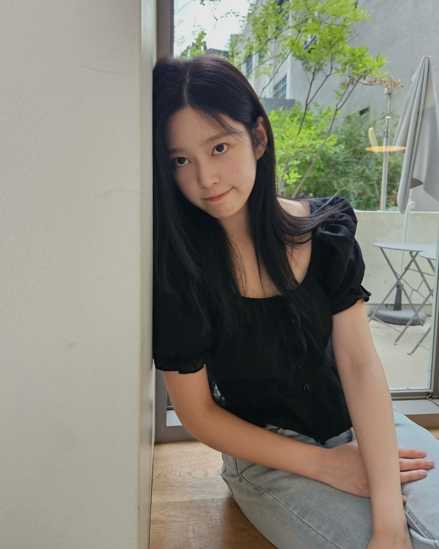 러블리 시크🖤블랙 반팔 블라우스 이미지