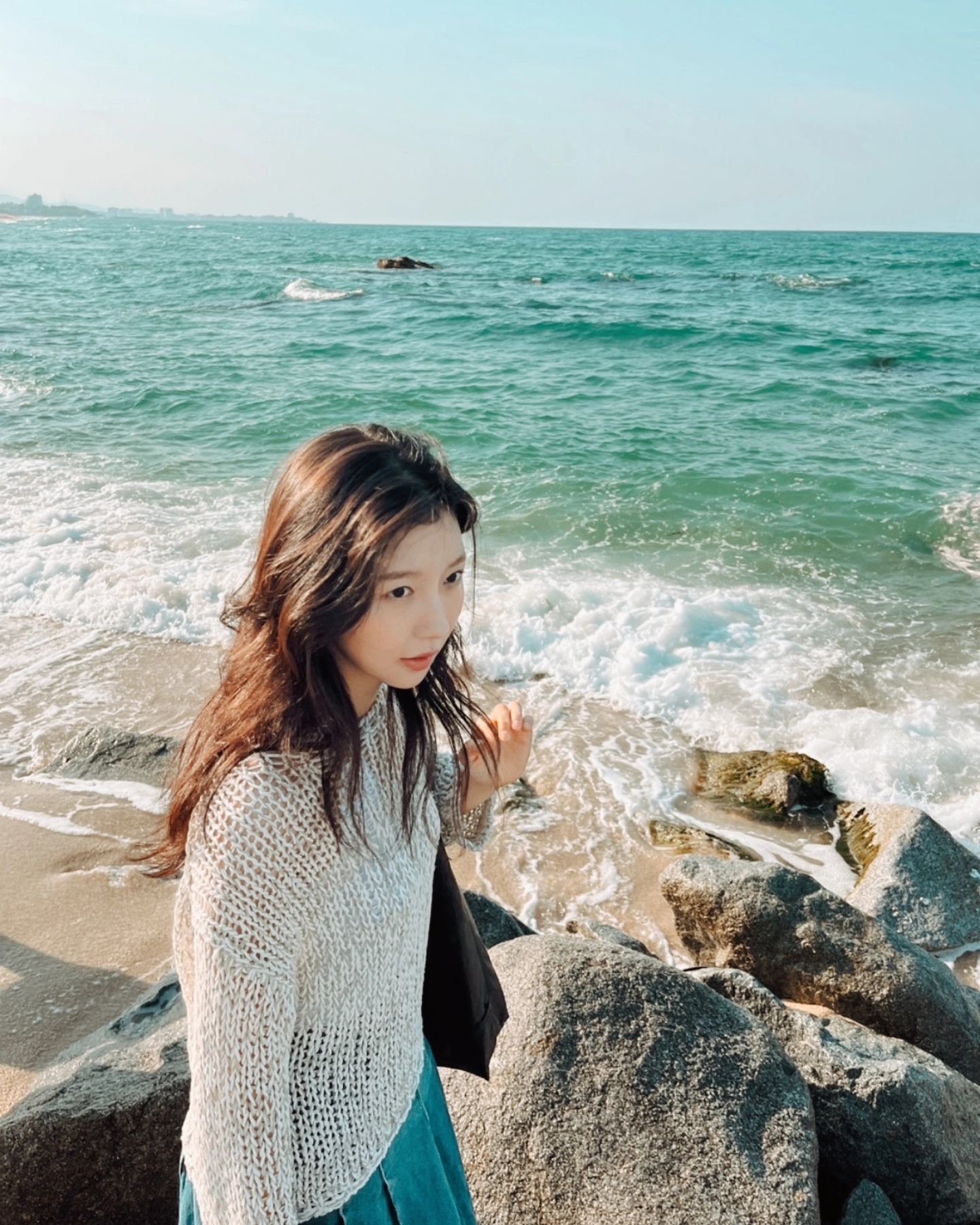 여름 살안타템☀️그물&시스루 니트 이미지