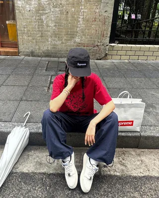 힙한 로고 포인트🖤슈프림캡 이미지