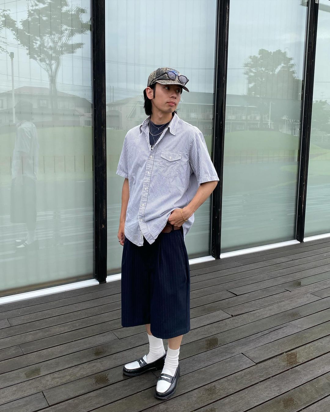 반팔로도 즐기는 스트라이프셔츠👔 이미지