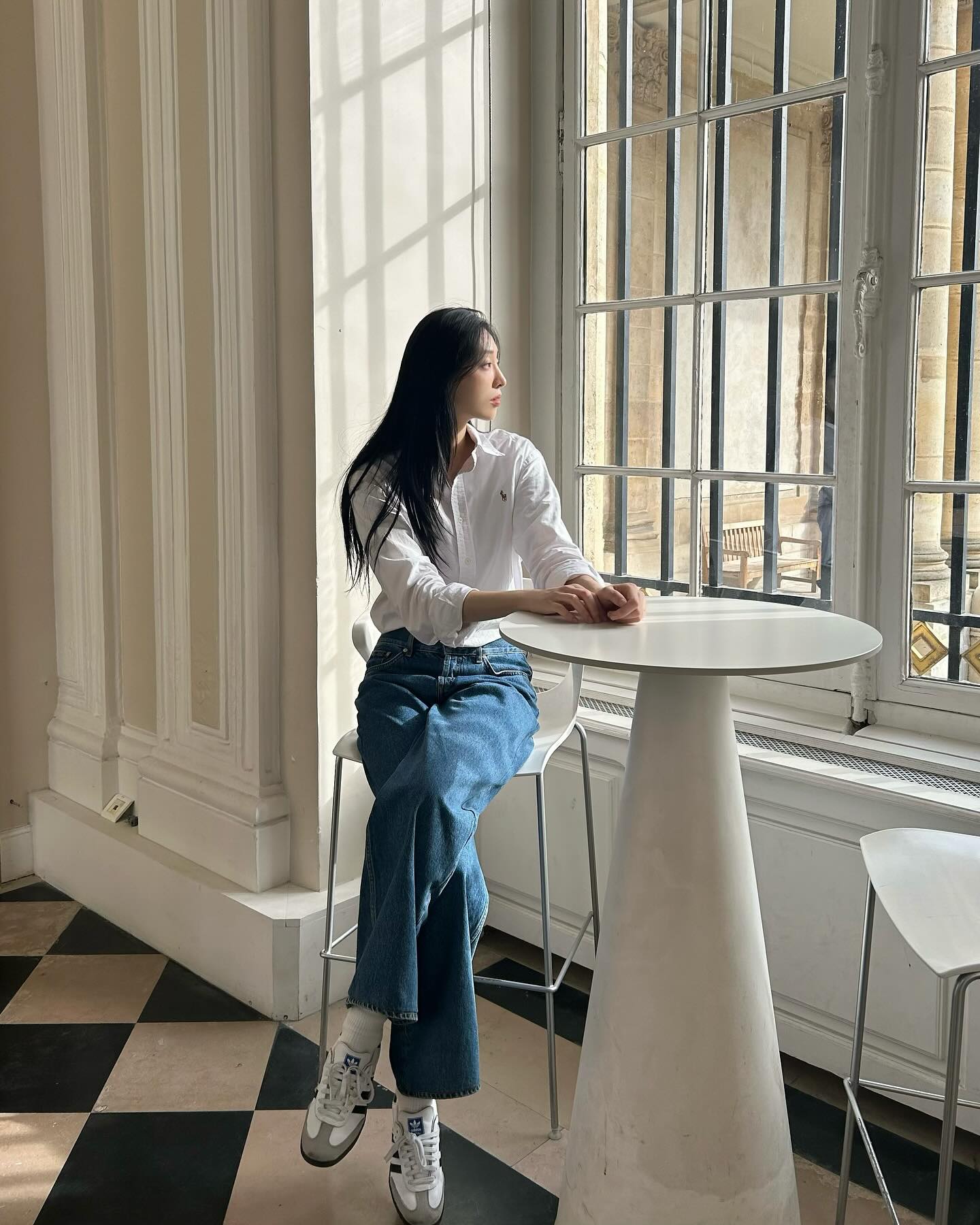 언니들 여름 필수템🤍폴로 화이트 셔츠 이미지3