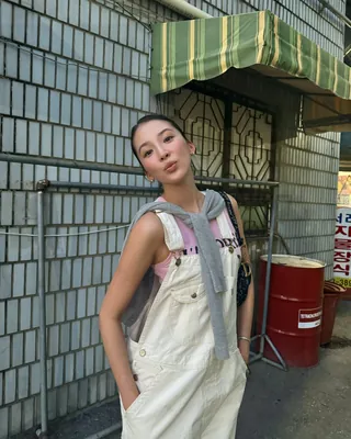 여름 캐주얼 맛🍉 민소매&오버롤 이미지