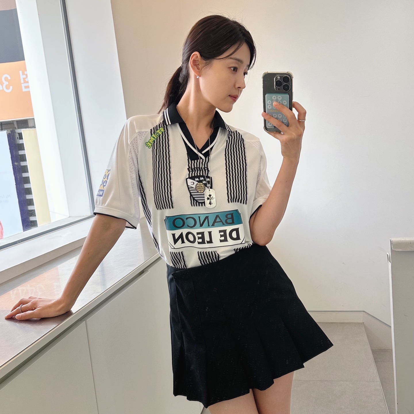 블록코어에 스커트 믹스매치⚽️🩷 이미지