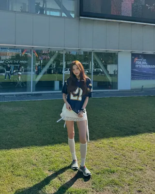 블록코어에 스커트 믹스매치⚽️🩷 이미지