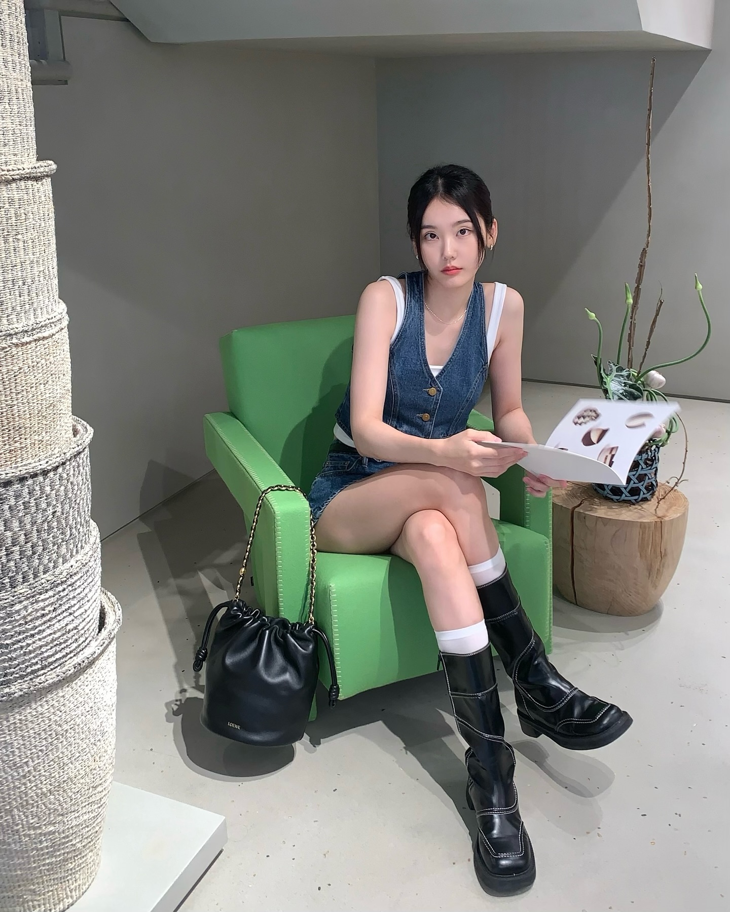 색다른 데님&니트 수트 베스트🖤 이미지4