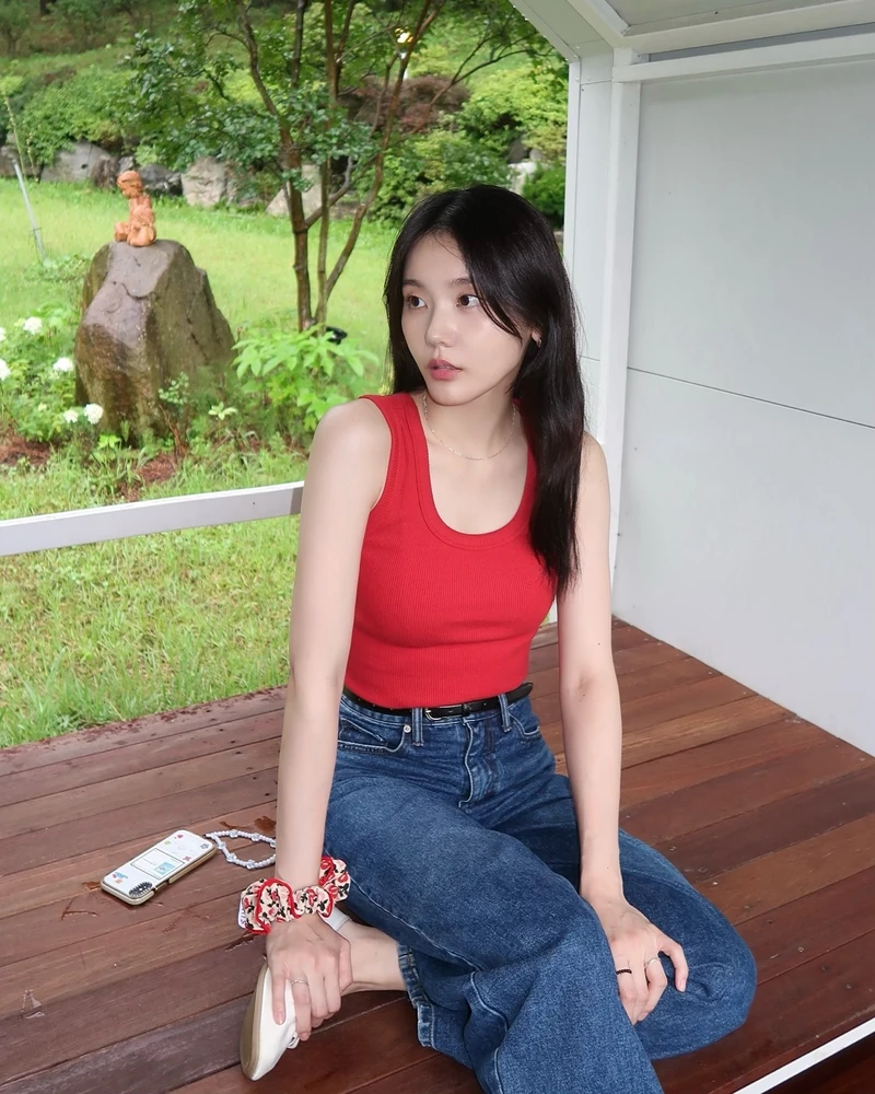데님에 탱크탑🎨다양한 컬러 매치 이미지4