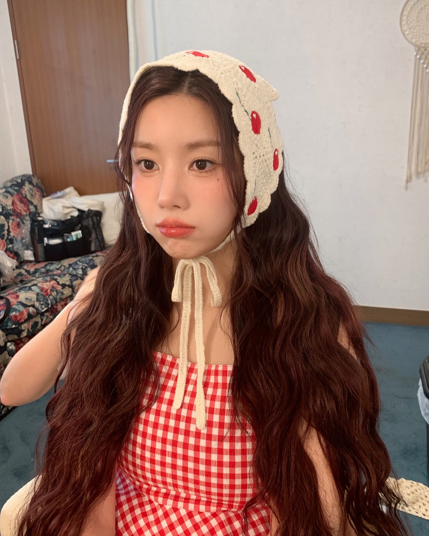 크로셰 헤드 스카프로 귀엽게🍓 이미지