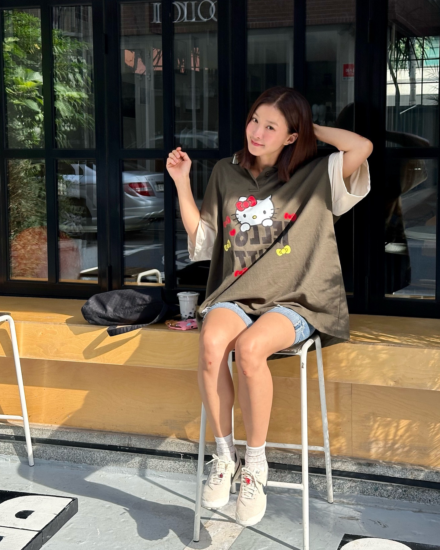 오픈 와이와이 키티 콜라보 핫템 착샷❤️ 이미지