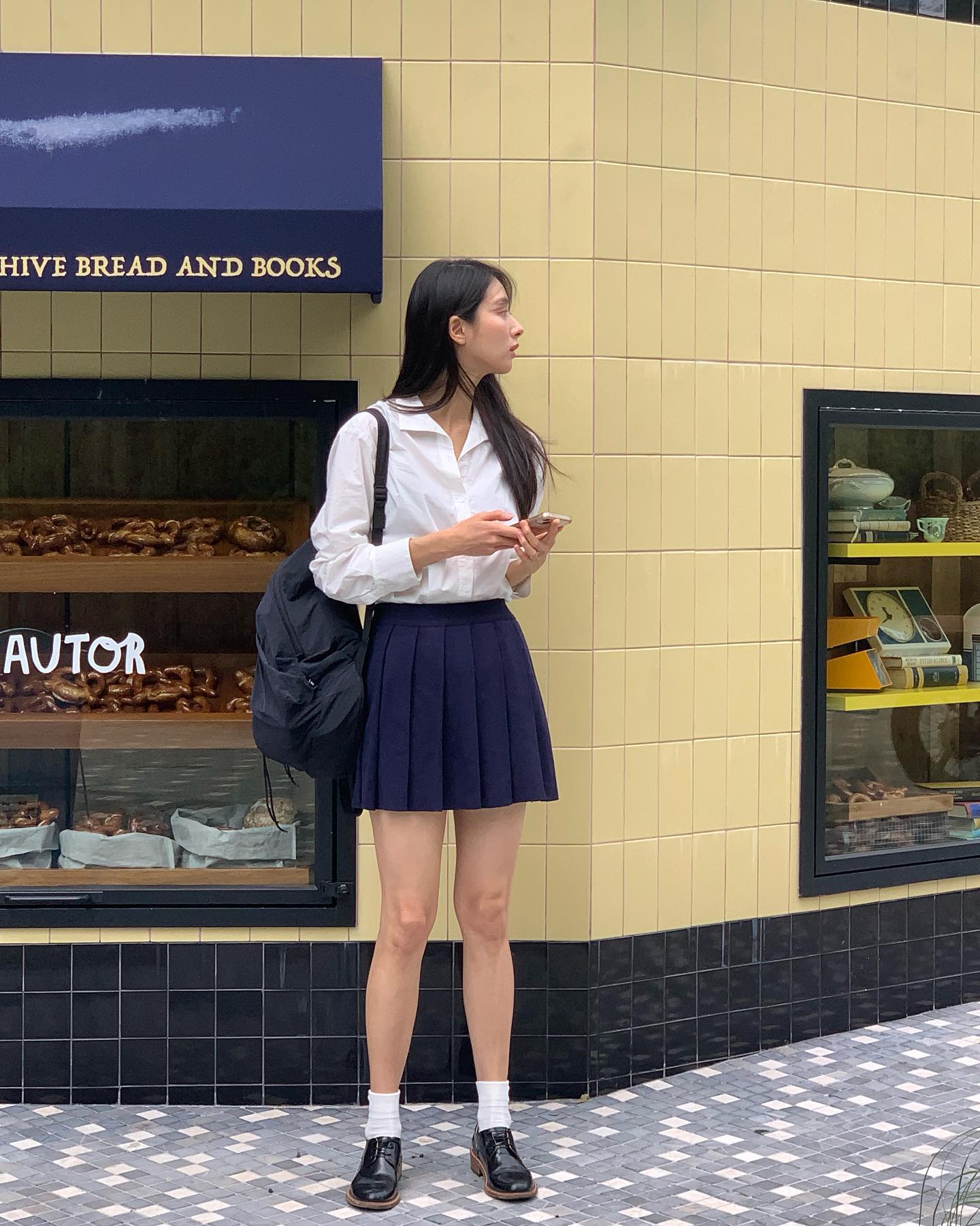 주말엔 편한 백팩 스타일링🎒🤍 이미지