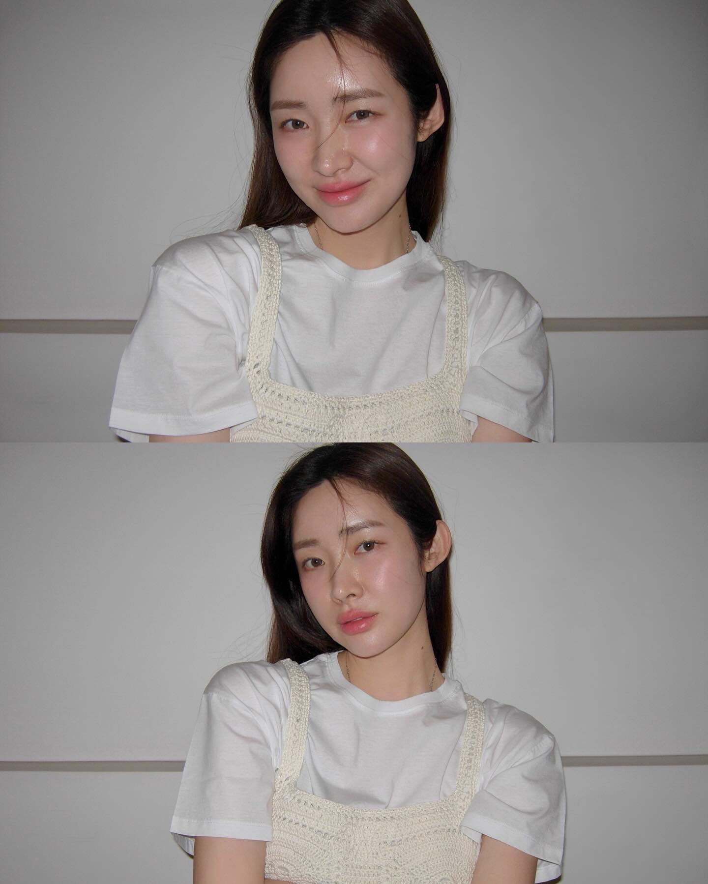 반팔티에 뷔스티에 레이어드룩🤍🖤 이미지6