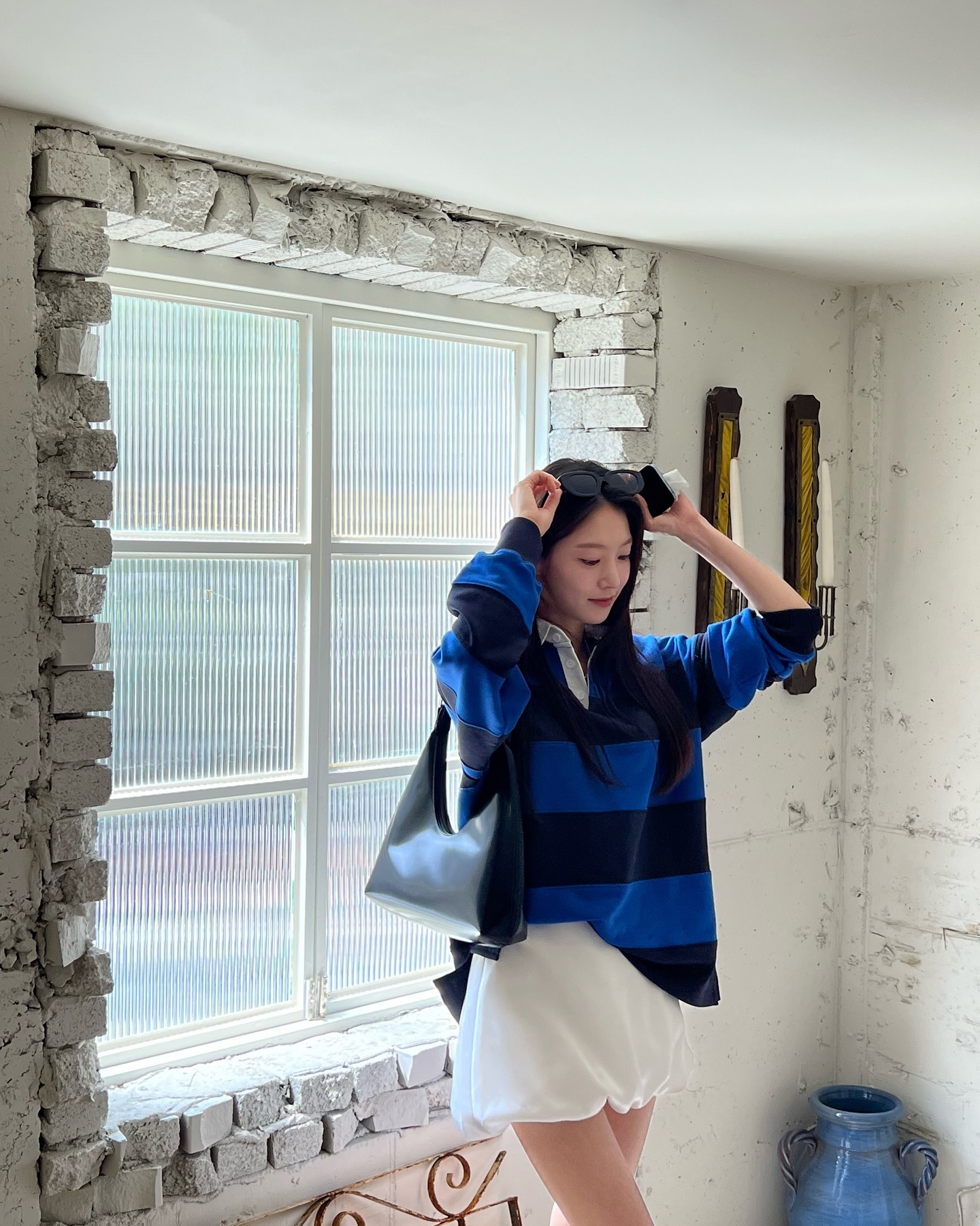 여름과 가을💙스트라이프와 함께 이미지"