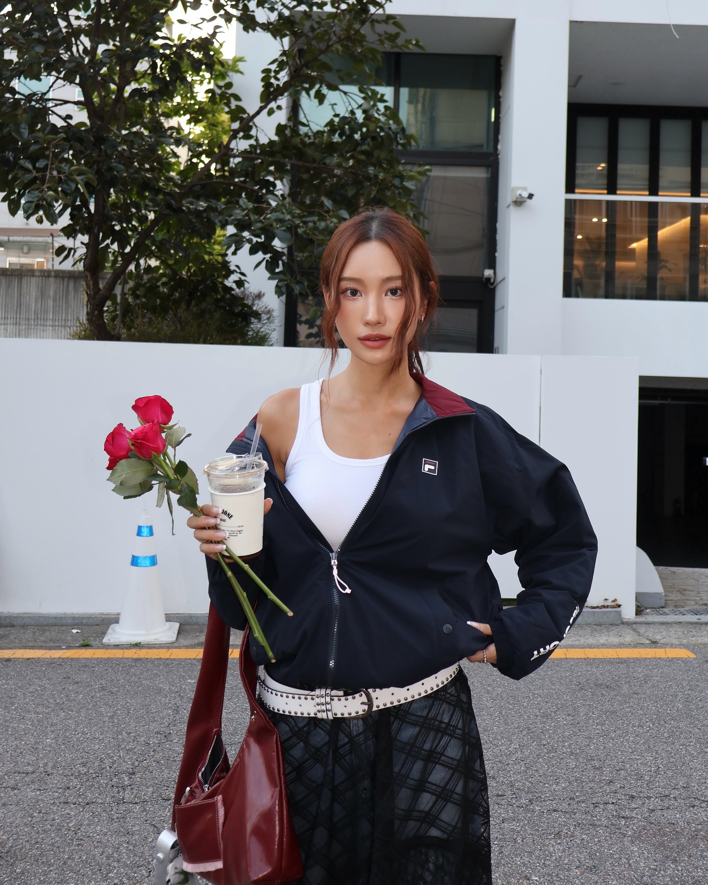 요즘 유행 스포티룩🤍💙@필수템
가을비 소식에 곧 추워질 날씨 대비🌪️휠라 트랙패딩 자켓 #광고 이미지4