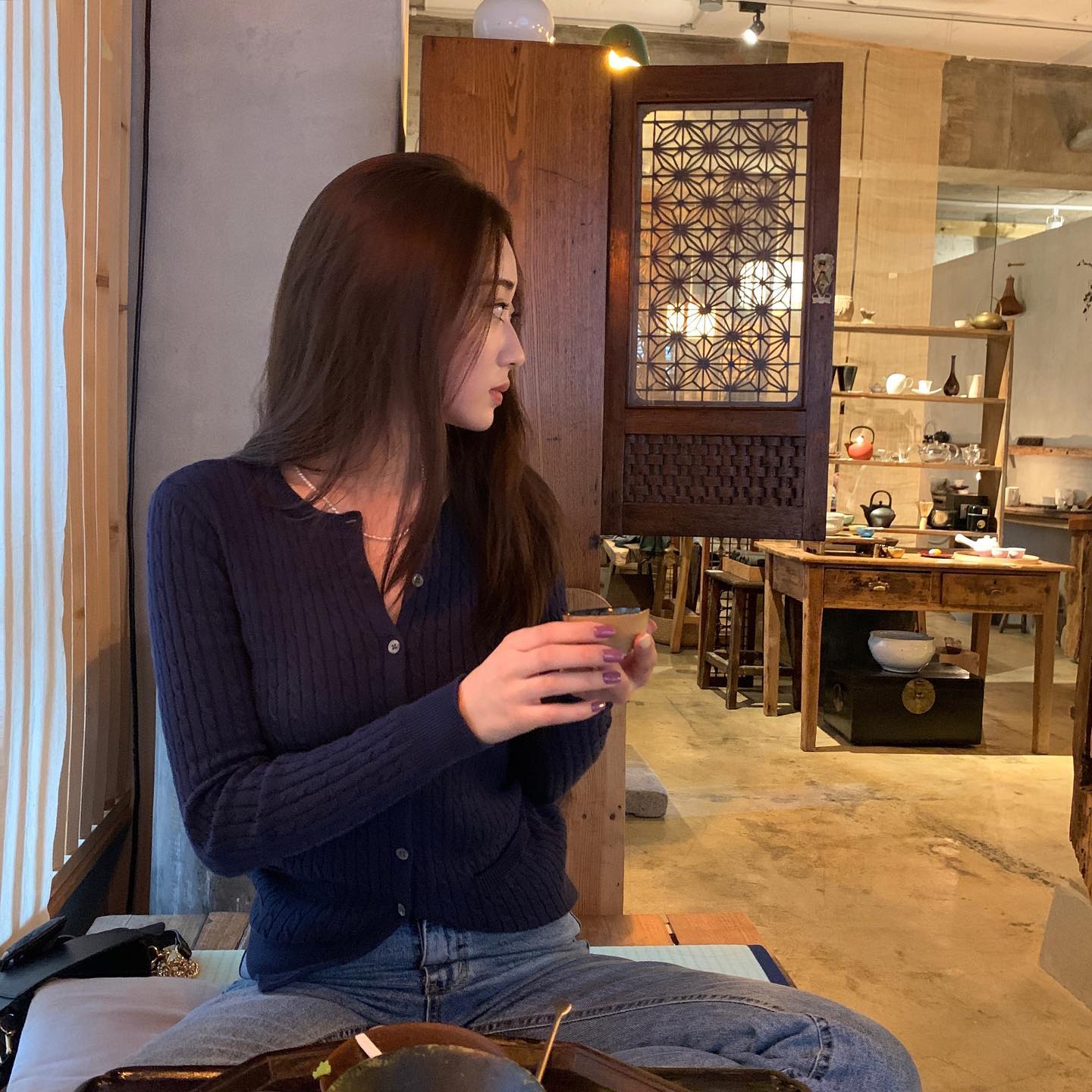 가디건 단독으로 입기 좋은 날씨❤️ 이미지