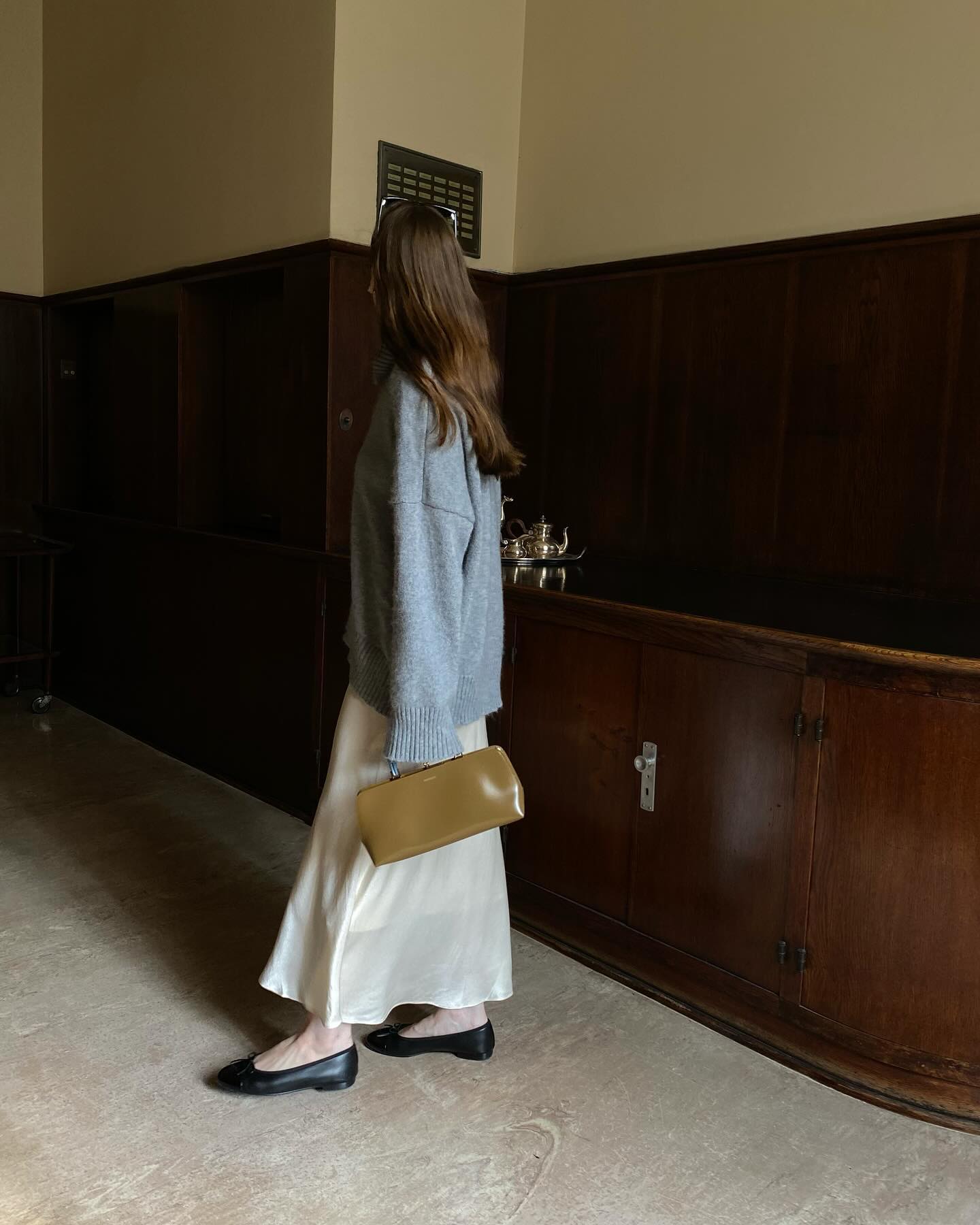 여리여리🪽실크 새틴 롱스커트🤍 이미지4