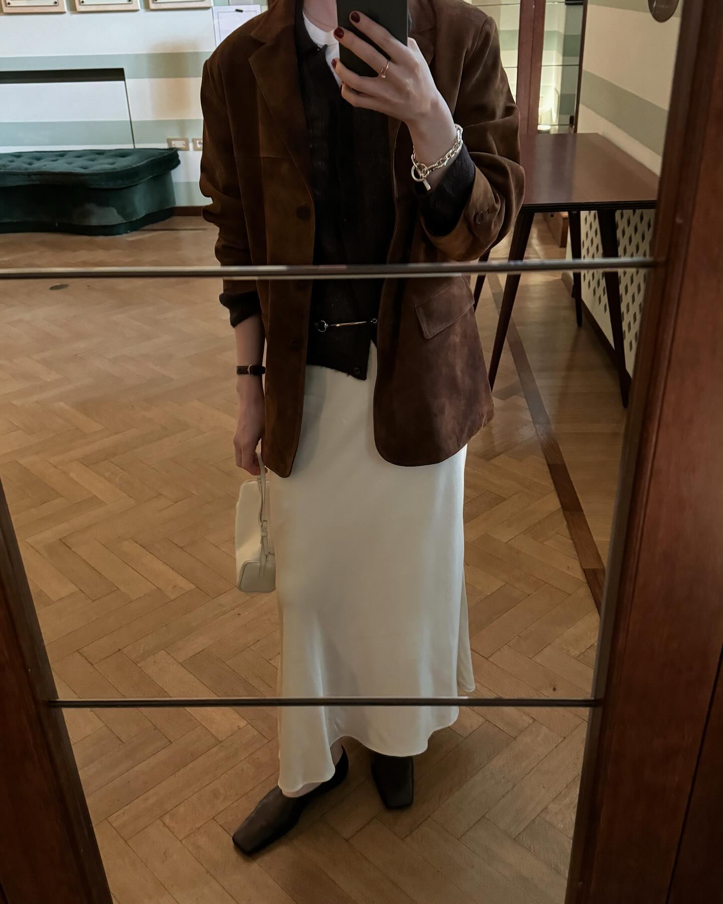 여리여리🪽실크 새틴 롱스커트🤍 이미지9