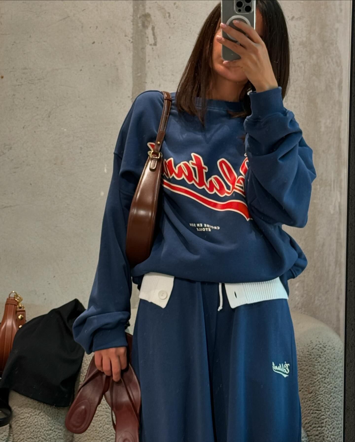 가을 맞춤 네이비 맨투맨💙🙆🏻♀️ 이미지3