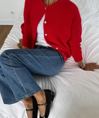 레드 가디건으로 포인트 어때🧶❤️ 이미지