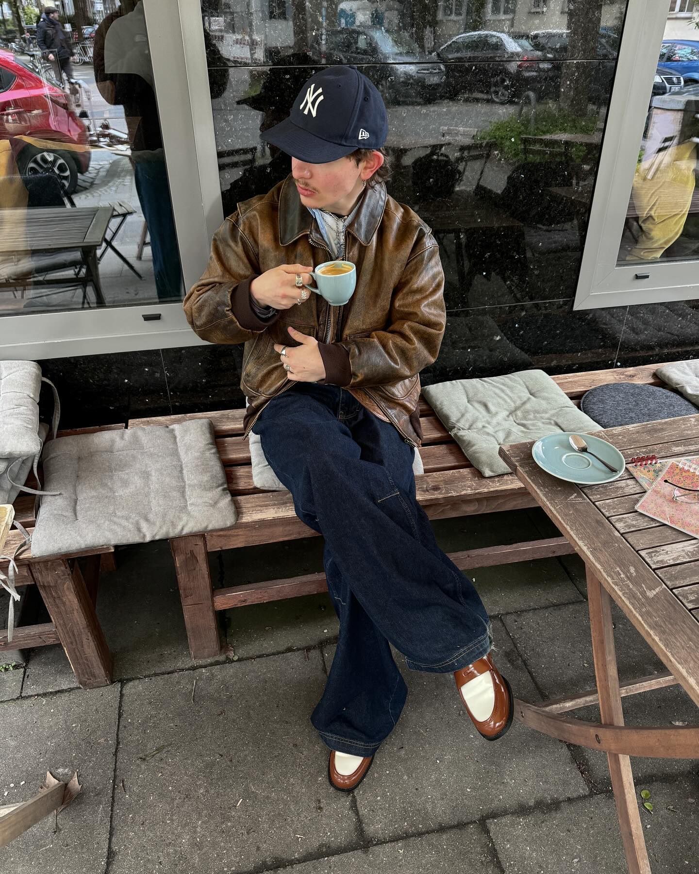 색바랜 맛이 좋은 레더자켓🎻 이미지