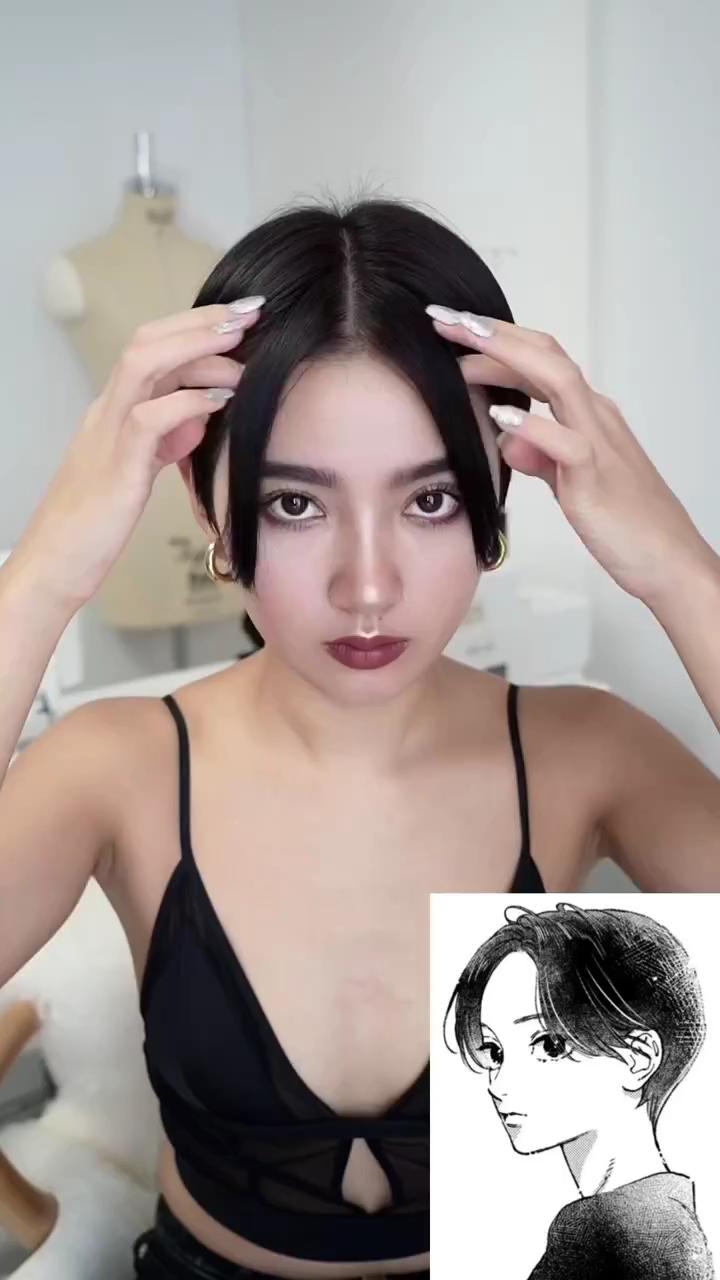 자연스러운 사이드뱅 연출💈
롤을 X자로 한번 꼬아서 말아주는게 핵심☑️ 이미지