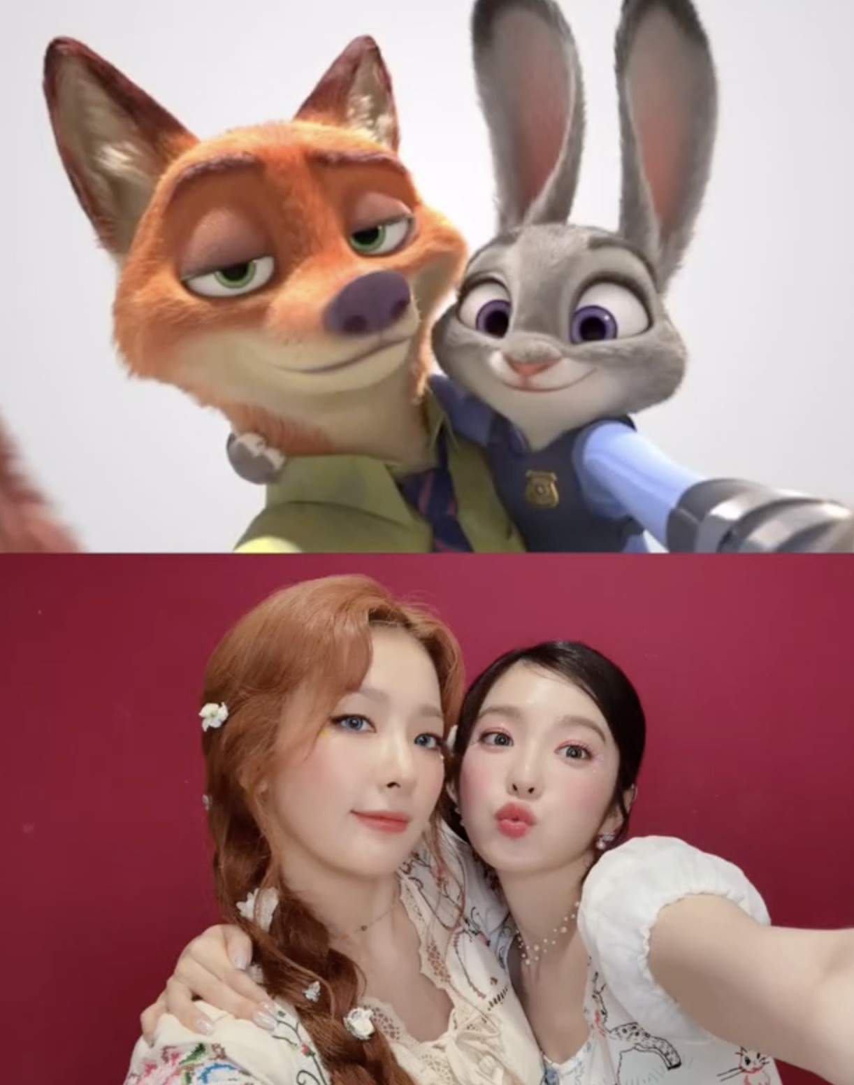 얼굴합 최고봉은🦊🐰닉주디
누가 누가 제일 잘 어울리나~~❤️@우리도 이렇게? 이미지
