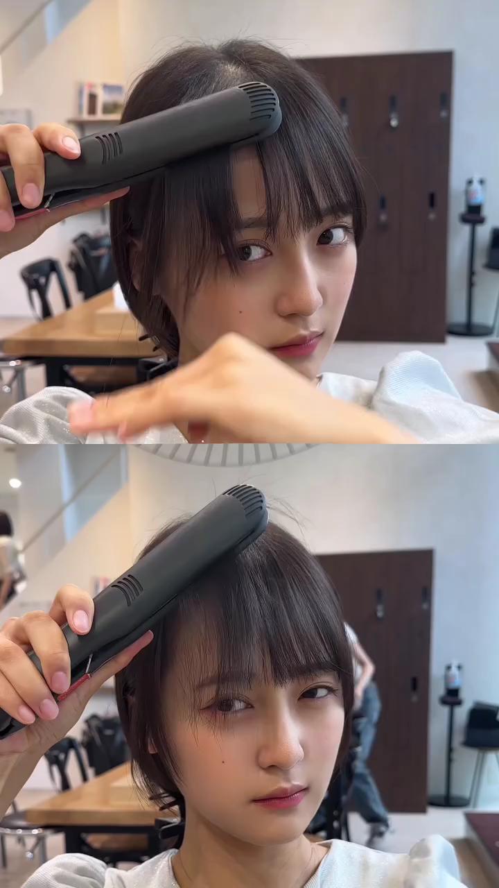 앞머리 고데기 @이렇게 해🤗
밖이 아니라 안쪽으로 말아주면 된다구💞 이미지