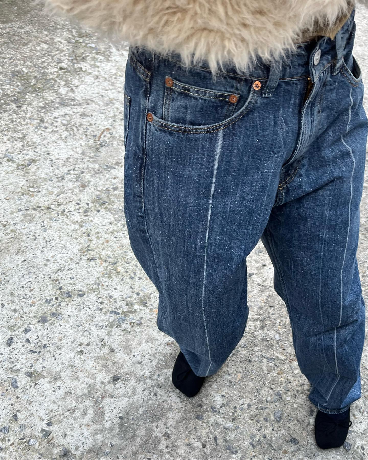 세상 깔끔조합🤍👖퍼 자켓+데님 이미지