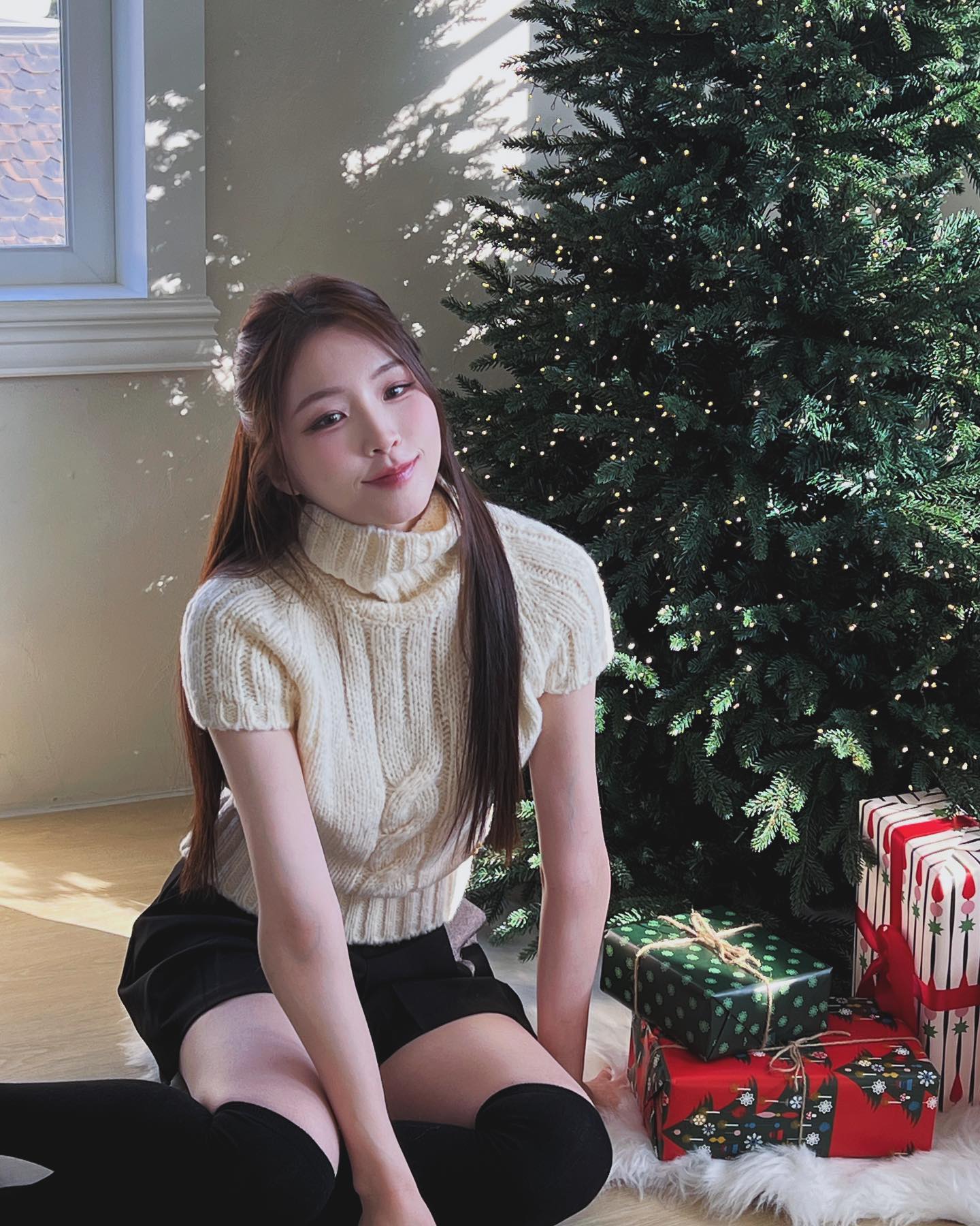 러블리 방한 이너🤍🧶반팔 목폴라 이미지