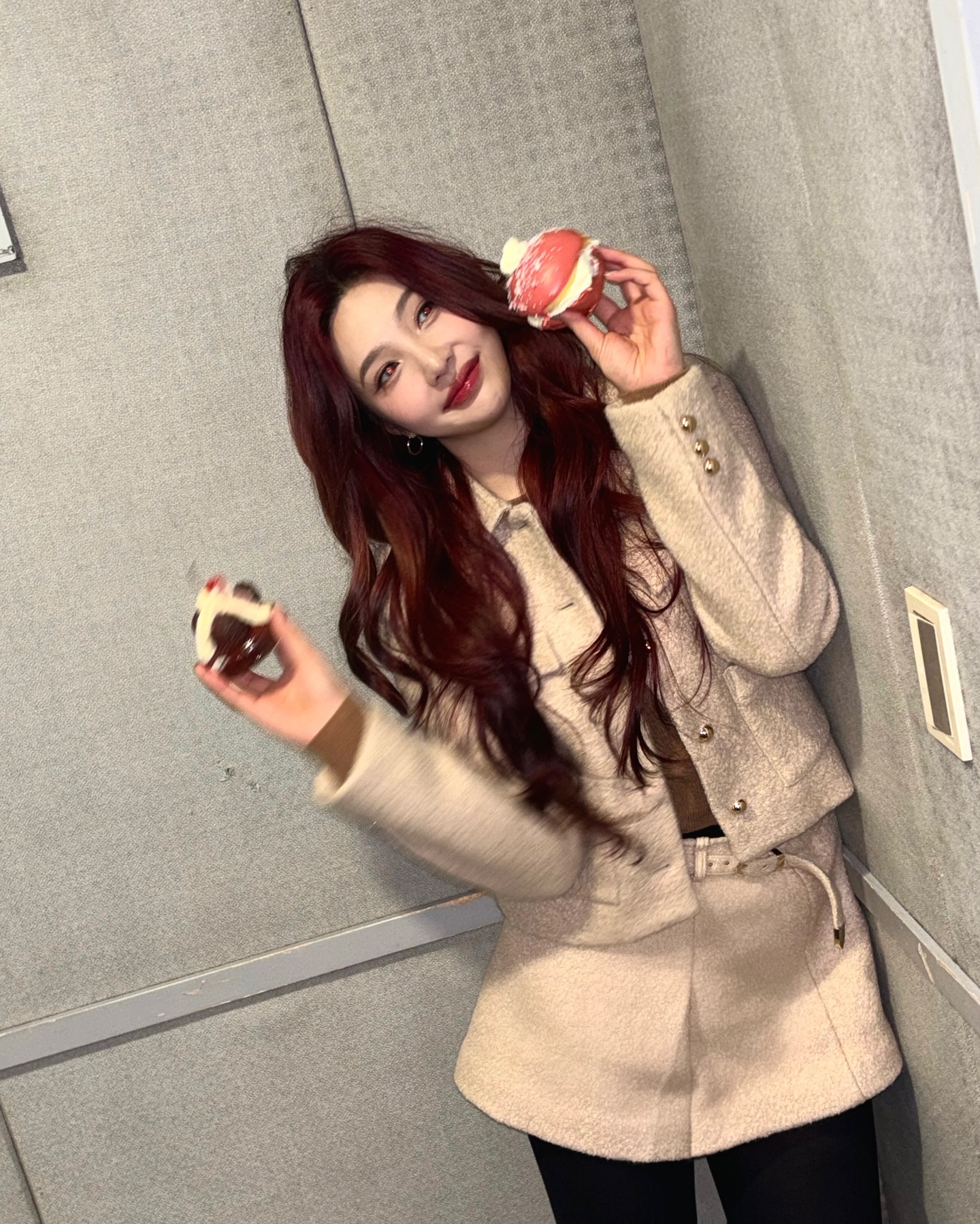 탈색 없이 가능한❤️레드브라운 이미지