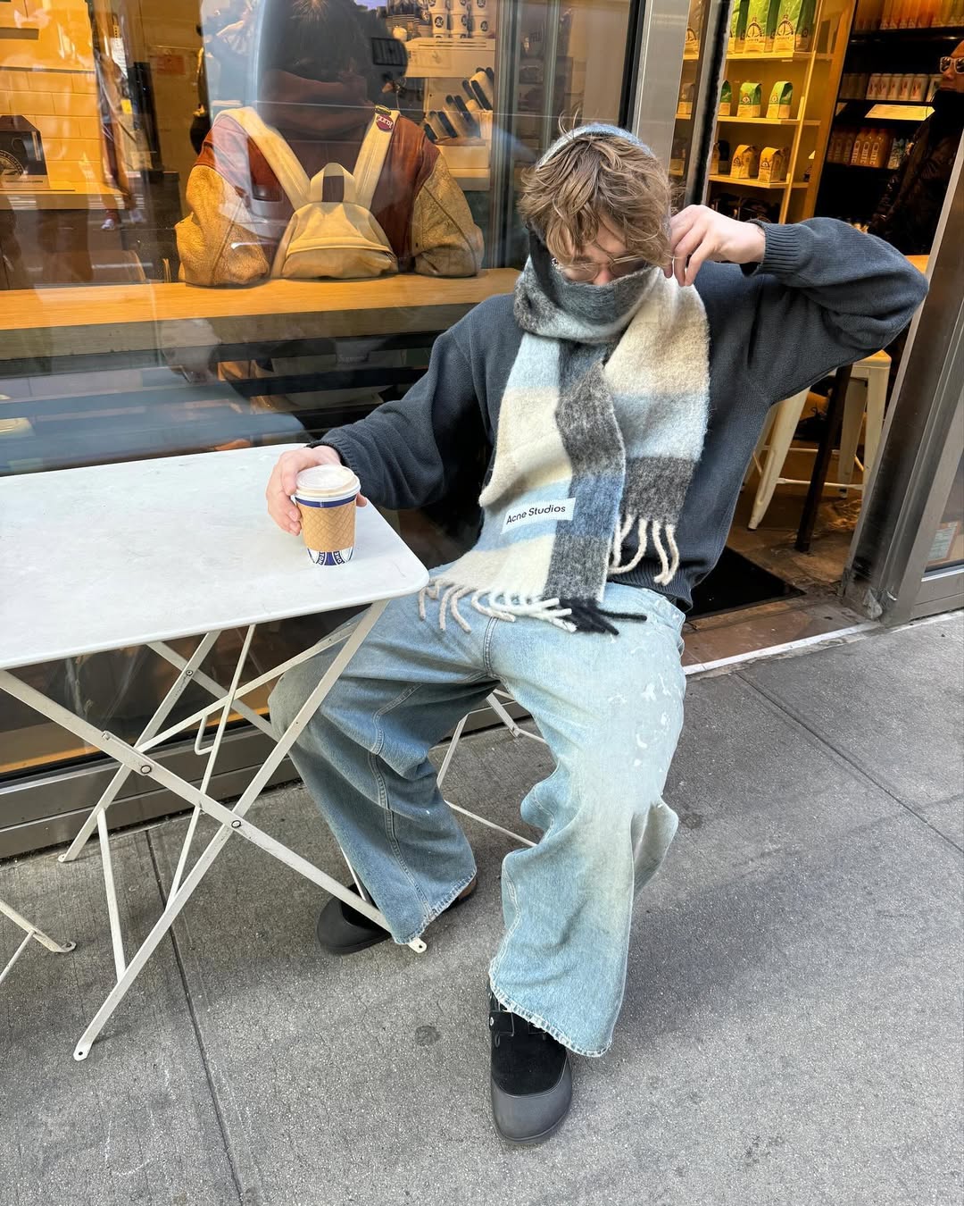 아크네 목도린 체크로🧣 이미지6
