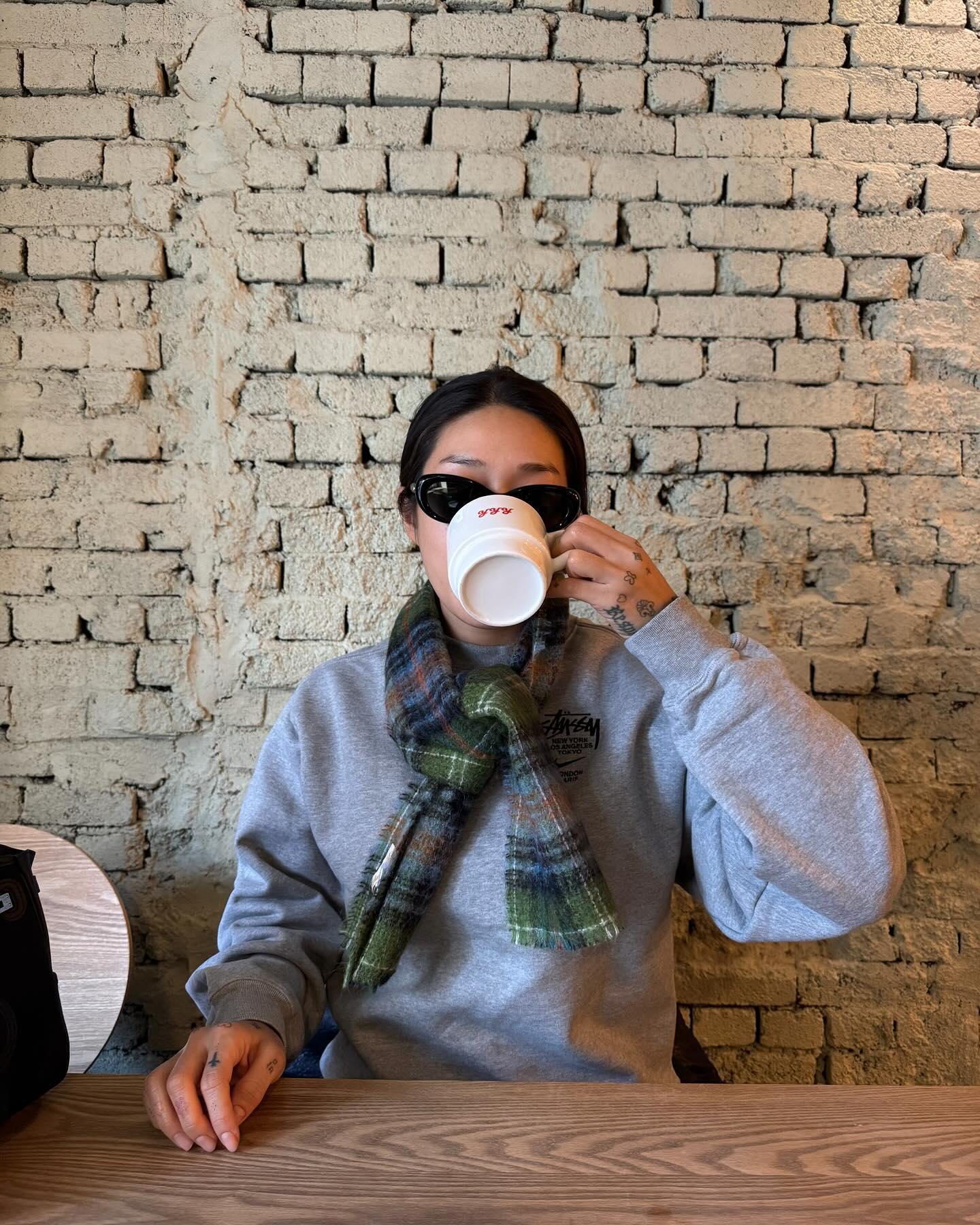 내일도 추우니깐🧣💚포인트 목도리 이미지