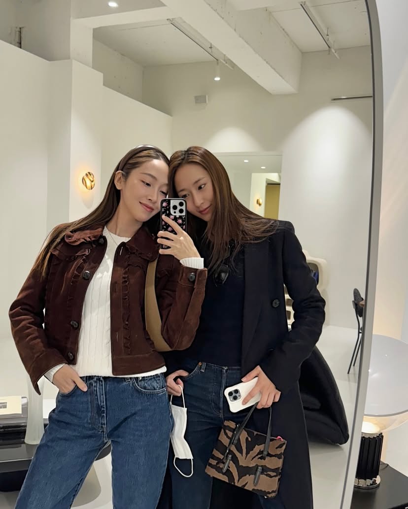 25년 봄 정자매 우정룩🖤🤎예뻐 이미지2