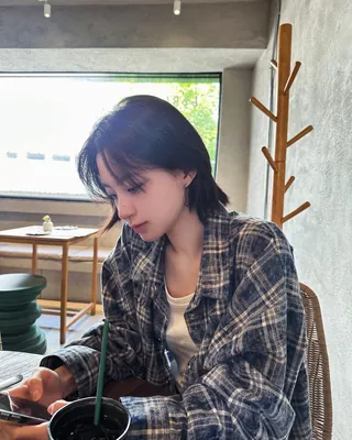 꾸안꾸룩 치트키💙👔체크 셔츠 이미지