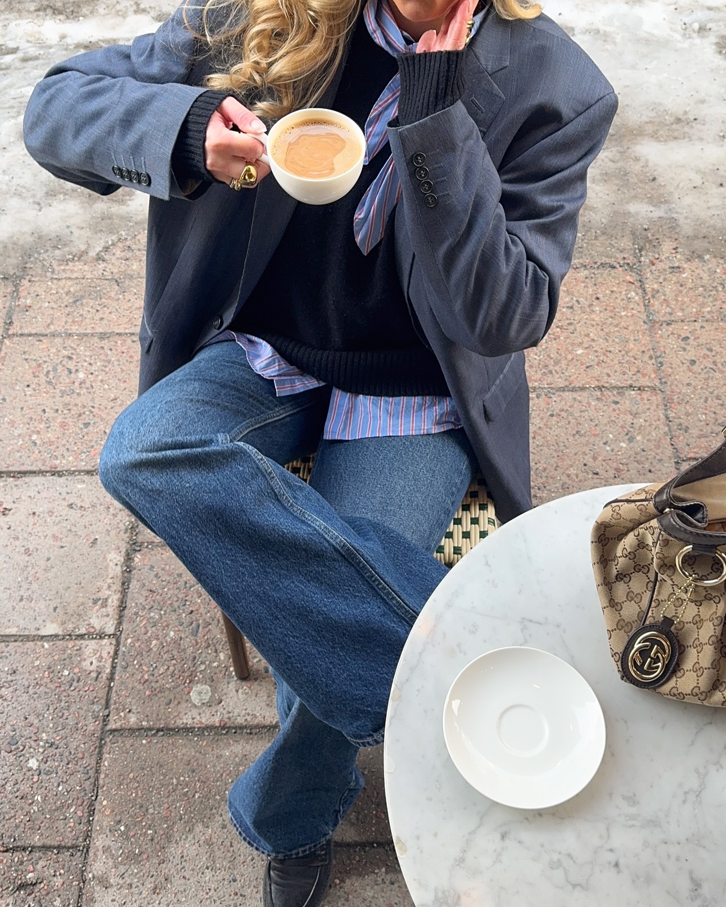 지금부터 봄까지💙👔니트에 셔츠 이미지5