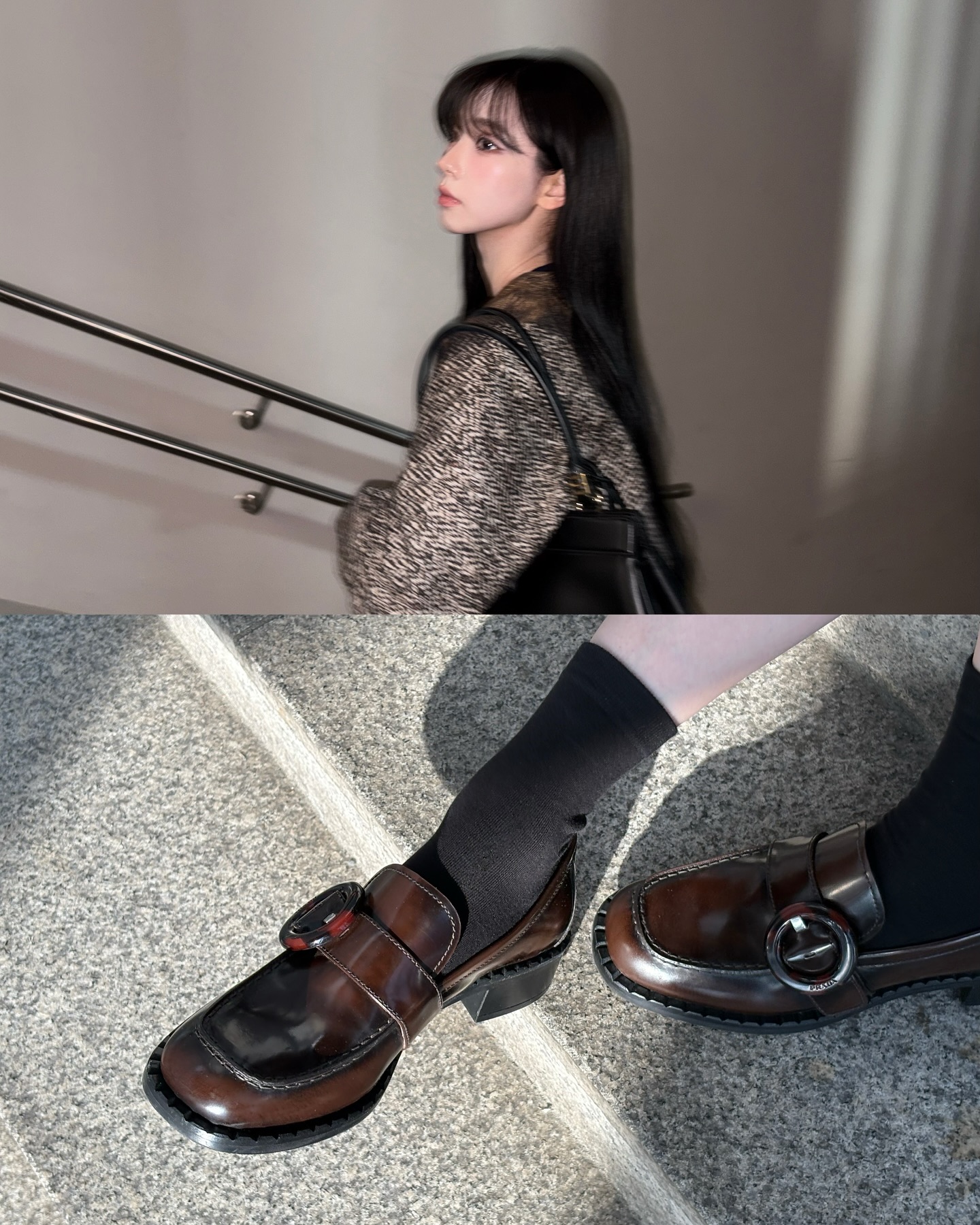 카리나의 보법이 다른 프라다 소화력🖤✨
로퍼, 가방, 스커트 다 너무 예쁜 카리나 프라다 25FW 룩😎 이미지