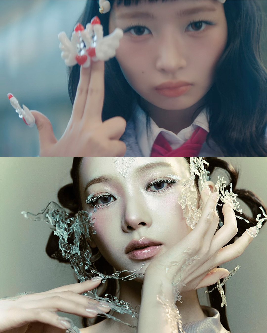 아이돌들의 네일, 자세히 보자🧐

아이돌들의 무대를 보다 보면 화려한 네일이 눈에 띄곤 하죠. 하지만 순간순간 바뀌는 장면 속에서 어떤 네일을 했는지 보이지 않을 때가 많습니다. 그래서 모아봤습니다! 아이돌들의 무대 네일 아트!

당당한 매력으로 돌아온 아이브의 네일(사진2-3)은 대체로 사랑스러운 이미지를 풍깁니다. 뮤직비디오에서 보여준 레이의 날개 네일(사진4)도 눈에 띄는데요. 독특한 디자인이 레이의 매력을 한층 더해줍니다.

태연의 네일(사진5)은 ‘Letter To Myself’ 콘셉트에 맞춰 차분하면서도 어딘가 록 느낌이 나는 아트네요. 에스파(사진6-7)는 ‘쇠맛 장인’다운 강렬한 콘셉추얼함을 손톱에서도 보여줍니다.

여자 아이돌만 네일 아트를 할 거라는 생각은 금물! 요즘은 남자 아이돌도 네일 아트에 공을 들이는데요. NCT WISH(사진8-9)는 콘셉트에 맞춰 청량하거나 키치한 디자인을 선보였습니다.

아이돌들은 무대에서 팁만 붙였다가 떼는 경우가 많기 때문에 데일리 네일보다는 화려하고 입체적인 아트가 주를 이루는데요. 여러분은 어떤 콘셉트의 네일 아트가 가장 마음에 드시나요? 💅✨ 이미지